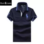 polo ralph lauren t-shirt en coton et stretch slim fit french navy